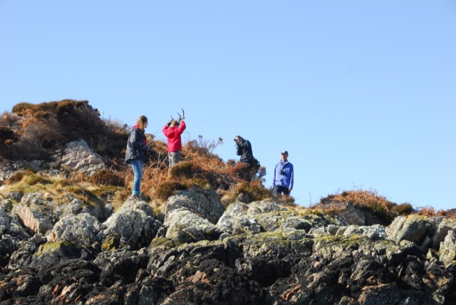 Lawrence with his antler