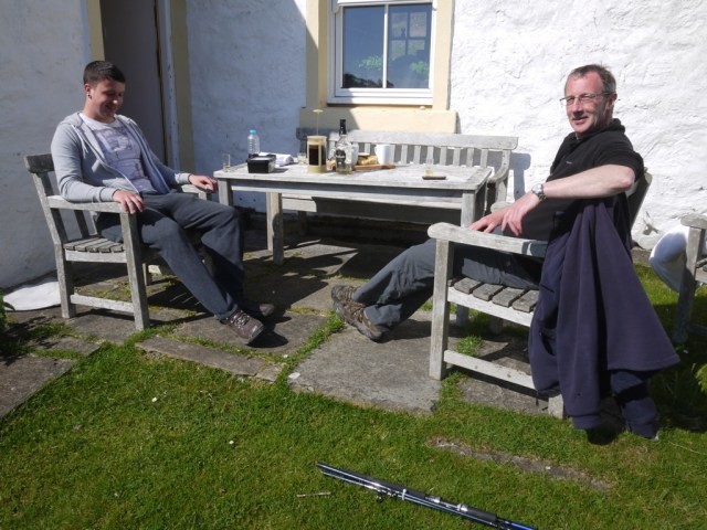 Steve and jo enjoying a last minute Friday Night Whisky