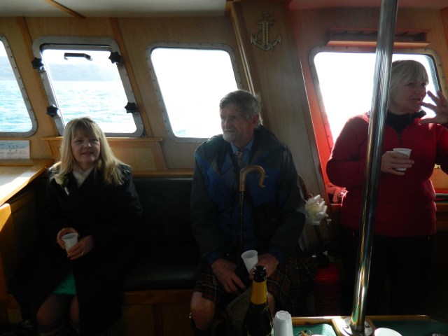 Enjoying a Refreshment on Route to the Wedding