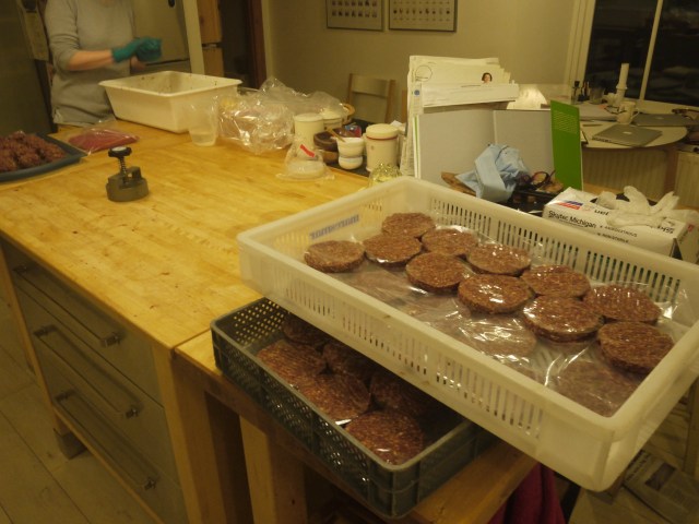 Burger Making on another Sunny Day